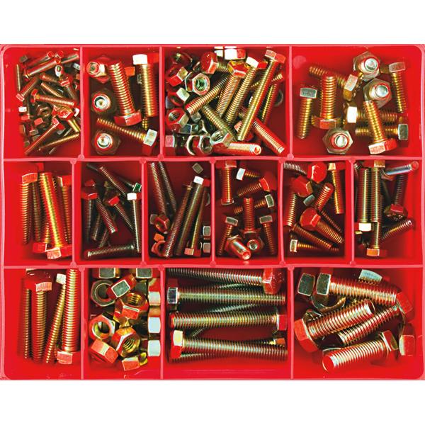 Champion 221pc Metric Set Screw And Nut Assortment Assortments Bolts 