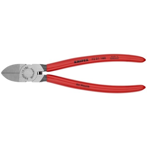 KNIPEX Pliers Diagonal Cut, Plastic Grip, 180mm