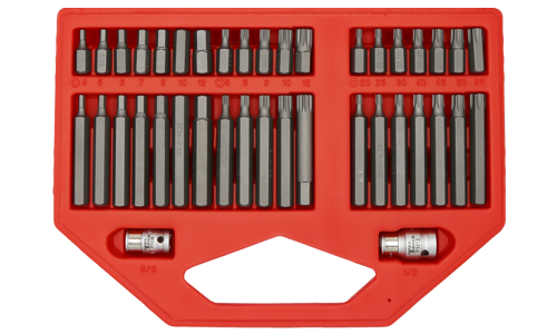 T&E 40 Piece In-Hex, Multi-Spline, Torx Insert Bit Set