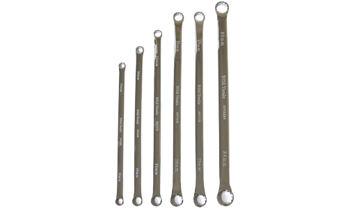 T&E 6 Piece Hi-Performance Long Ring Wrench Set