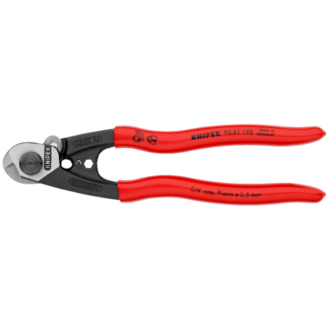 KNIPEX Shears Wire Rope 190mm Plas