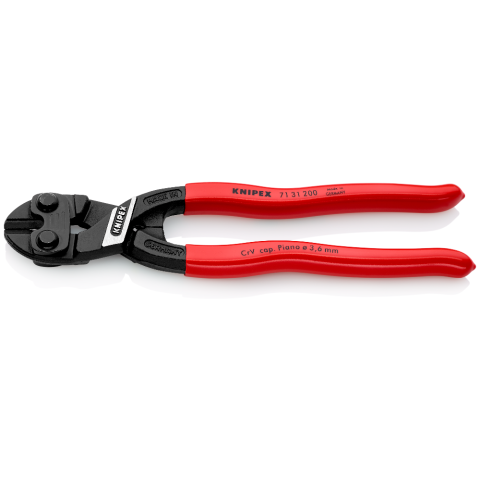 KNIPEX Mini Bolt Cutter 200mm Hi/Lever Rec/Rockw  With Rough Handle