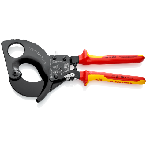 KNIPEX Cable Cutter With Ratchet Action, VDE