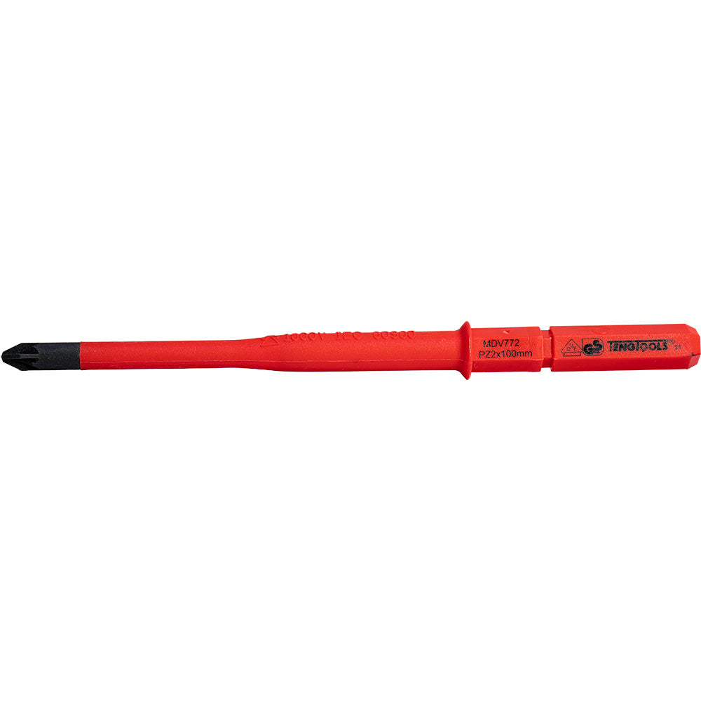 Teng 1000V Screwdriver Interchangeable PZ2 x 100mm Slim