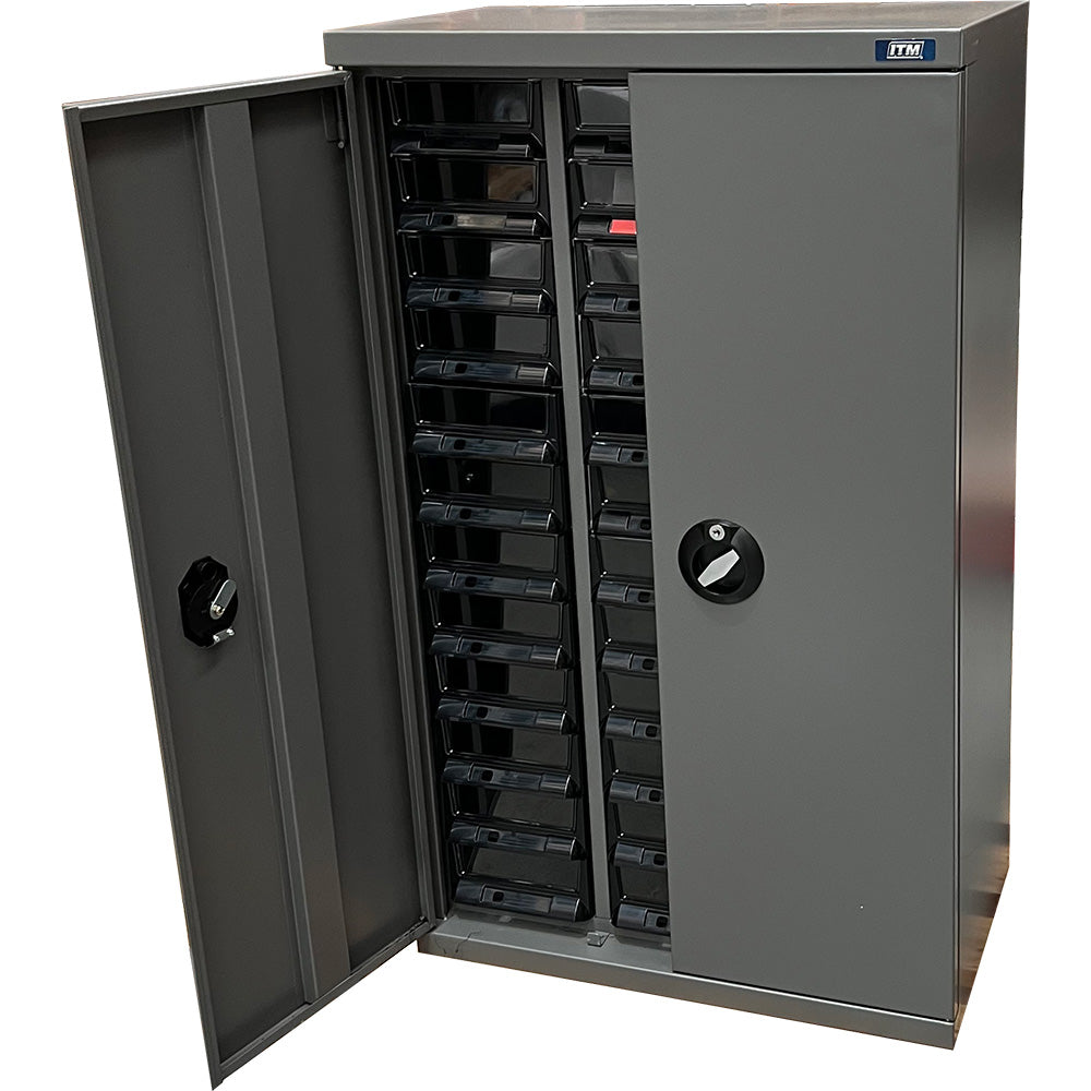 ITM Parts Cabinet, Lockable, Metal A5 36 Drawers