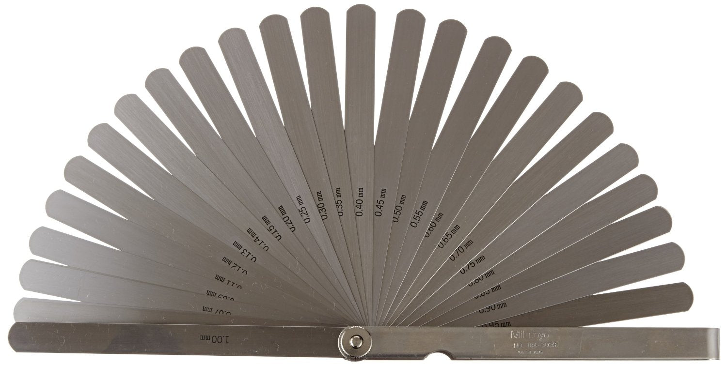 Mitutoyo Feeler Gauge 0.05 - 1.0mm 28pc Long Leaf