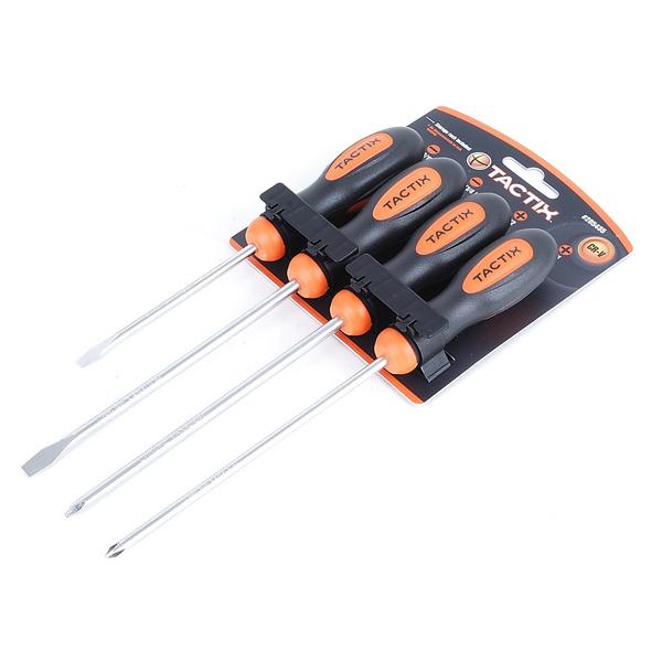 Tactix 4Pc Screwdriver Set | Screwdrivers - Sets-Hand Tools-Tool Factory