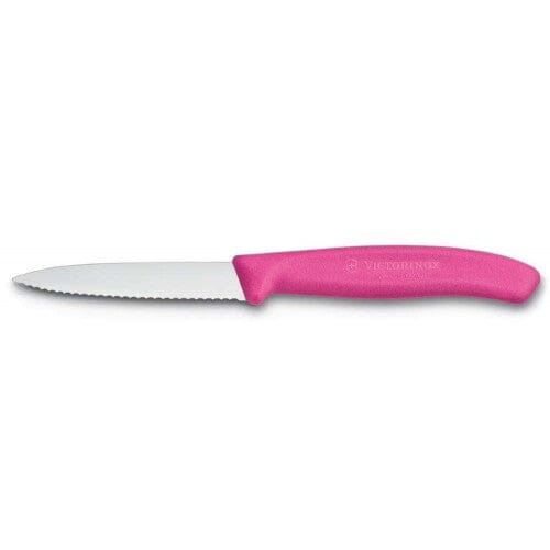 Victorinox Paring Knife 6.7636 - 8cm Wavy Blade Pink Handle