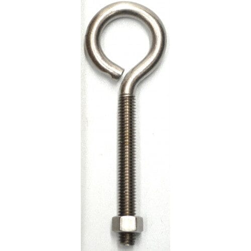 Hindley Eye Bolt & Nut - Stainless Steel #6ASS 5 x 3/8 inch