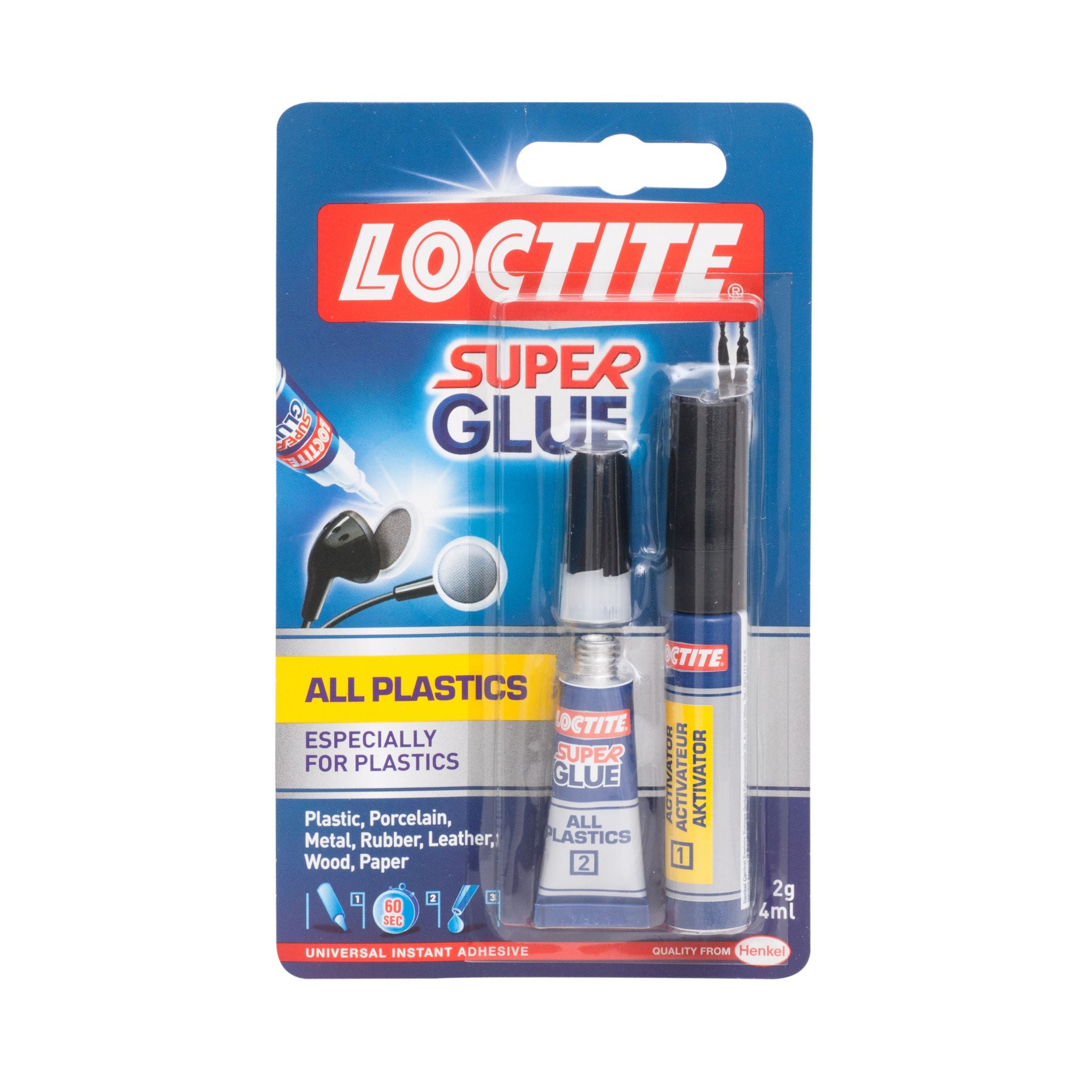 Loctite Super Glue 2-Part All Plastics 2g & 4ml