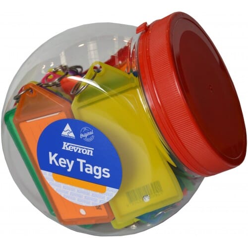 Kevron Key Tags "Big" Assorted Colours 30-pce Tub