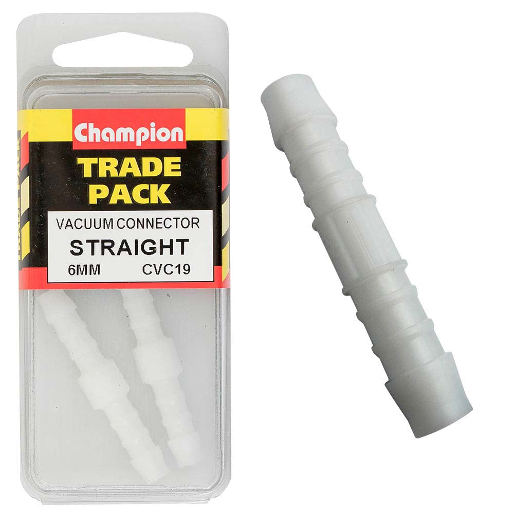 Champion Vacuum Hose - Straight Connector 6mm