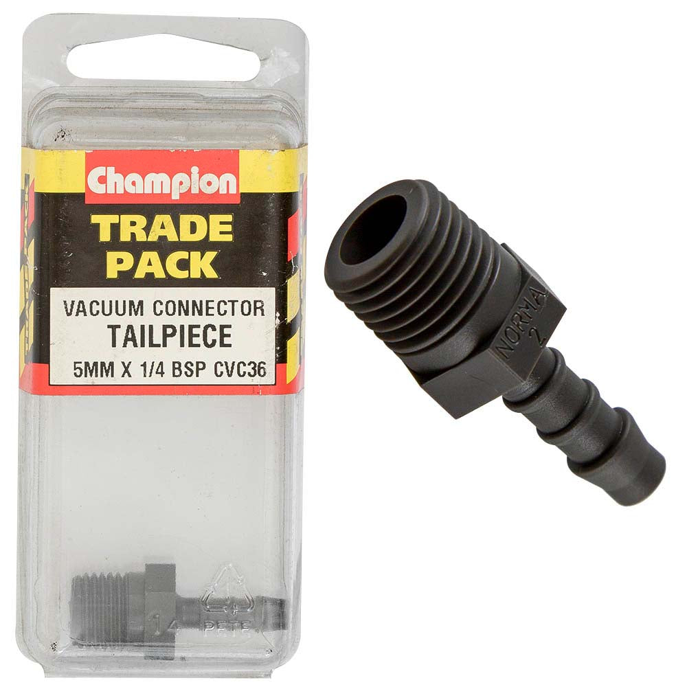 Champion Vacuum Hose - Tailpiece 5mm x 1/4in BSP