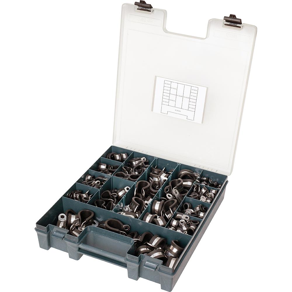 Kale 240Pc Ezi-Pak P-Clip Assortment 15/20Mm Grab Kit W3 | Clamps - Kits & Assortments-Fasteners-Tool Factory