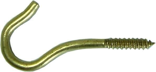 Hindley Screw Hook - Solid Brass #1812 1-11/16 inch