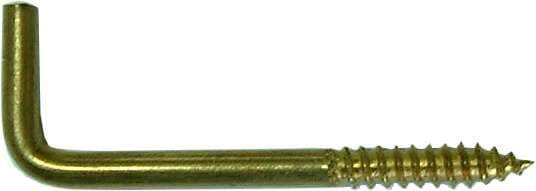 Hindley Screw Hook - Solid Brass Square #1908 2-1/4 inch