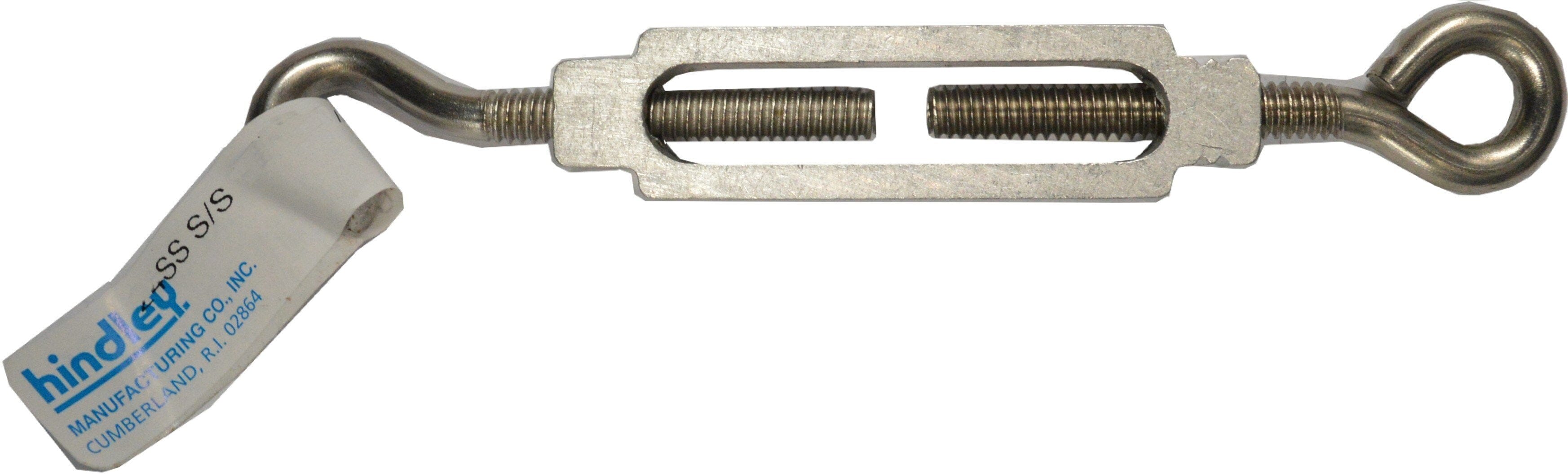 Hindley Turnbuckle - Stainless Steel Hook & Eye #26SS 10mm Tagged