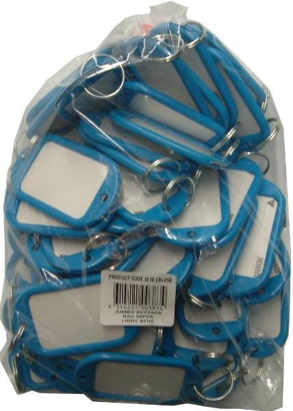 Kevron Key Tag "Jumbo" 50-pce Bag Light Blue