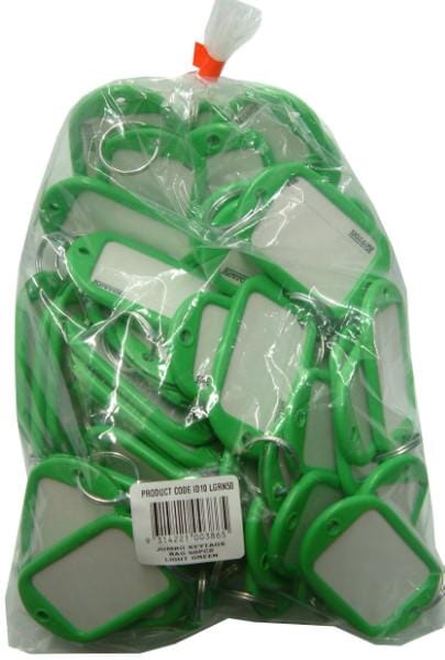 Kevron Key Tag "Jumbo" 50-pce Bag Light Green