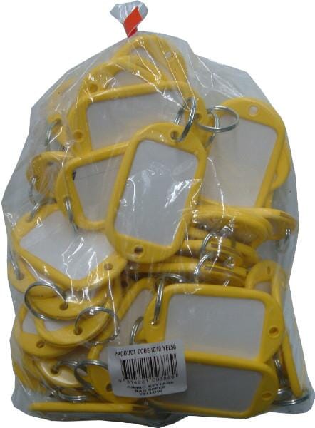 Kevron Key Tag "Jumbo" 50-pce Bag Yellow