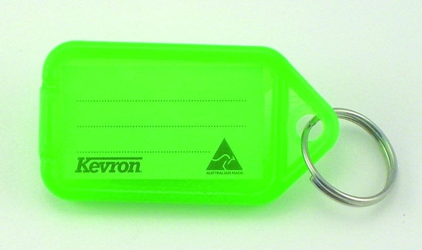 Kevron Key Tag Holder with Label - Loose Green