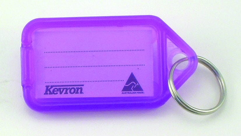 Kevron Key Tag Holder with Label - Loose Lilac