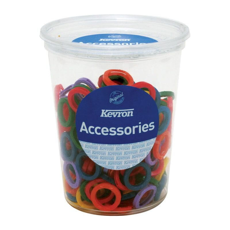 Kevron Key Head ID Rings - Assorted Colours 200-pce Tub