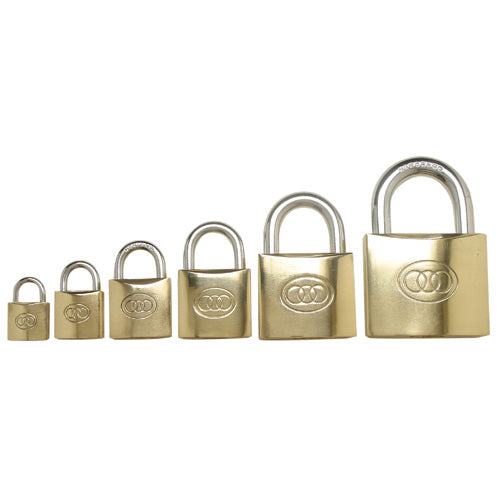 Tri-Circle Brass Padlock Boxed 32mm