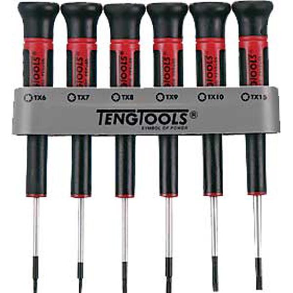 Teng 6Pc Md Mini Tx Screwdriver Set W/ Holder | Screwdrivers - Sets-Hand Tools-Tool Factory