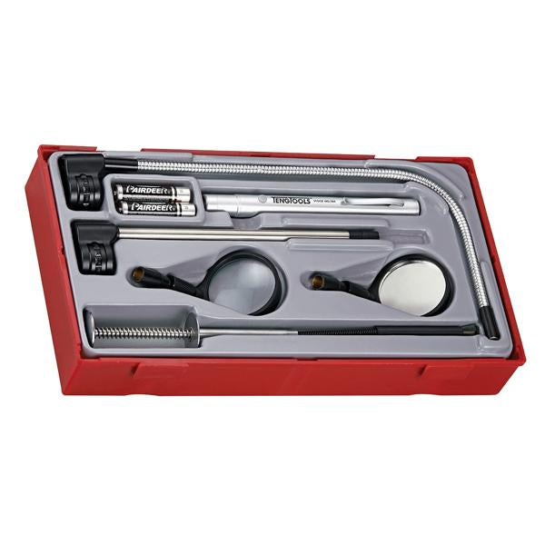 8Pc Pick-Up Inspection Tool Set W/L.E.D. Torch | Tool Tray Sets-Hand Tools-Tool Factory