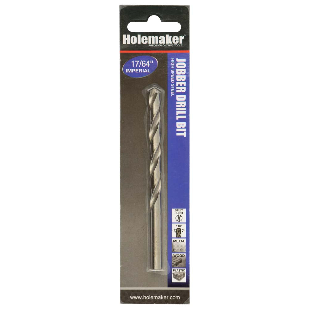 Holemaker Jobber Drill 17/64in - 1pc (Carded)